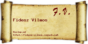 Fidesz Vilmos névjegykártya